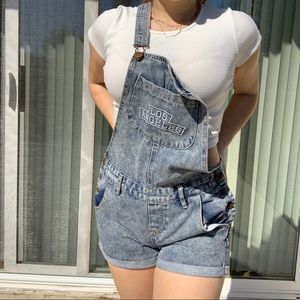 Cotton on denim overall shorts